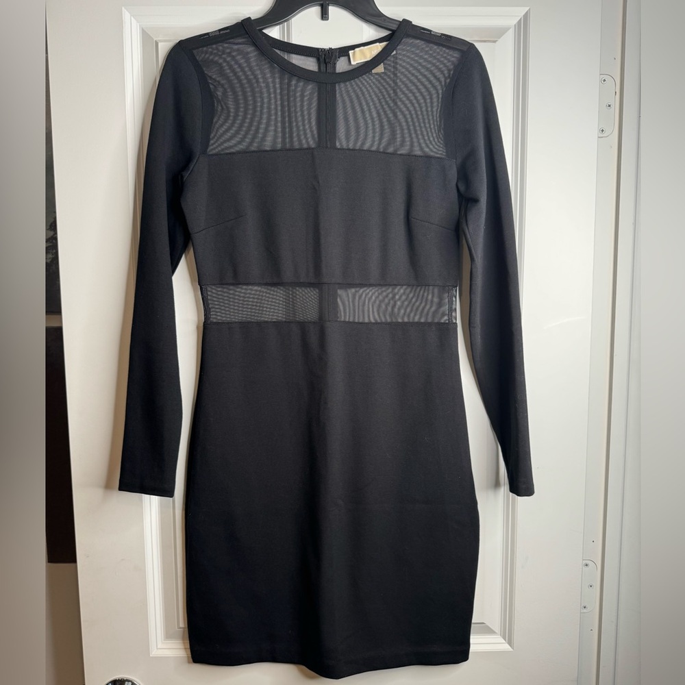Michael Kors - Black Long Sleeve Cocktail Dress - Size: Small